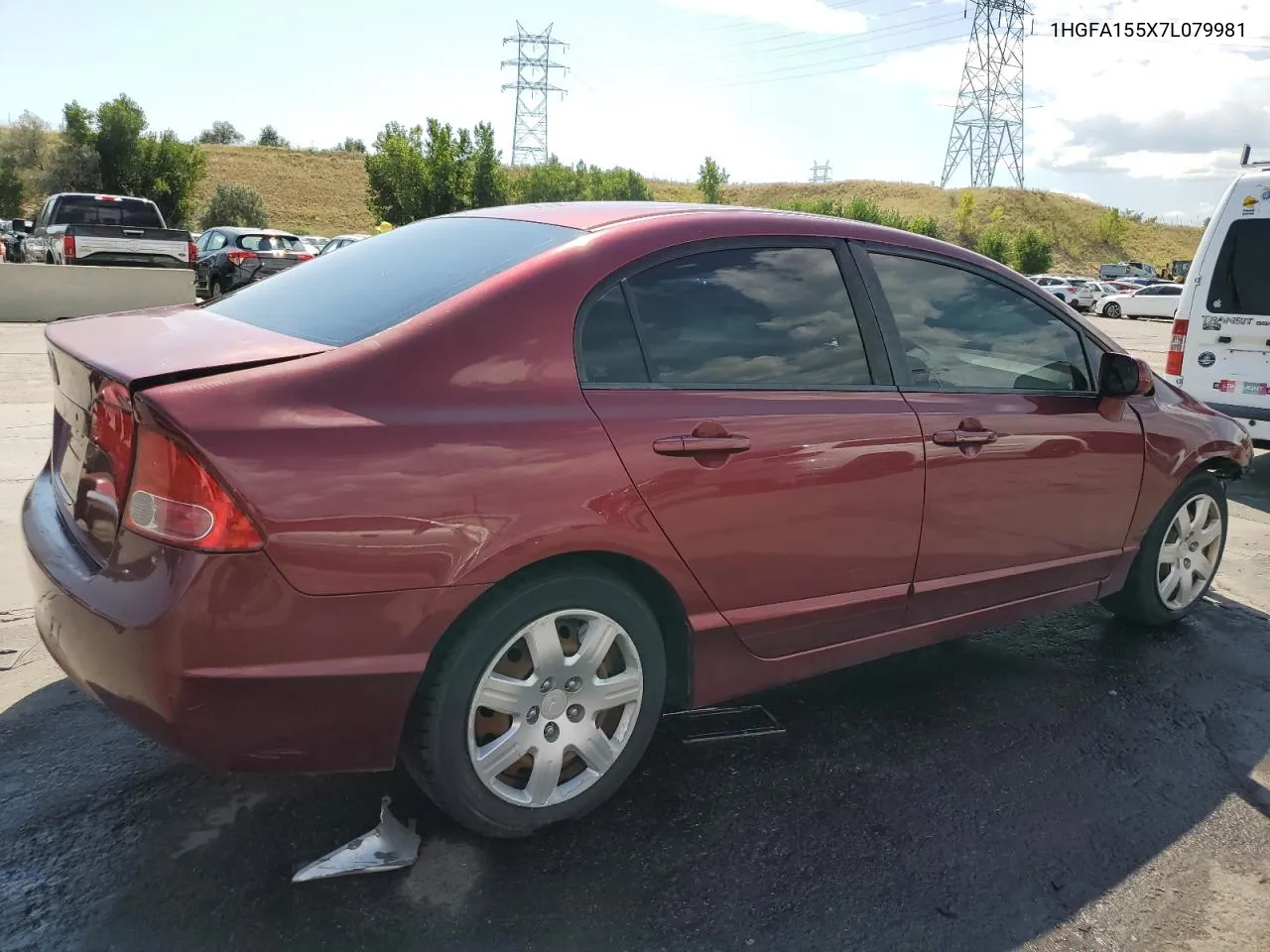 2007 Honda Civic Lx VIN: 1HGFA155X7L079981 Lot: 70830894