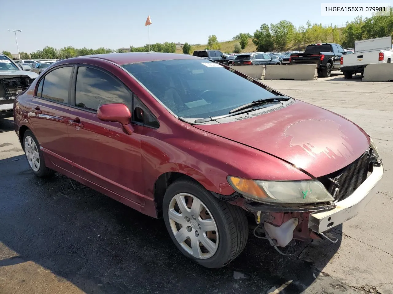 2007 Honda Civic Lx VIN: 1HGFA155X7L079981 Lot: 70830894