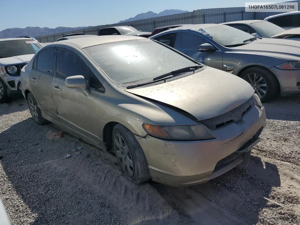 2007 Honda Civic Lx VIN: 1HGFA16507L081298 Lot: 71136454