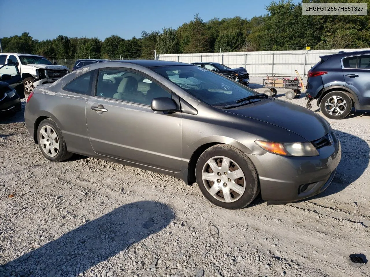 2007 Honda Civic Lx VIN: 2HGFG12667H551327 Lot: 71651164