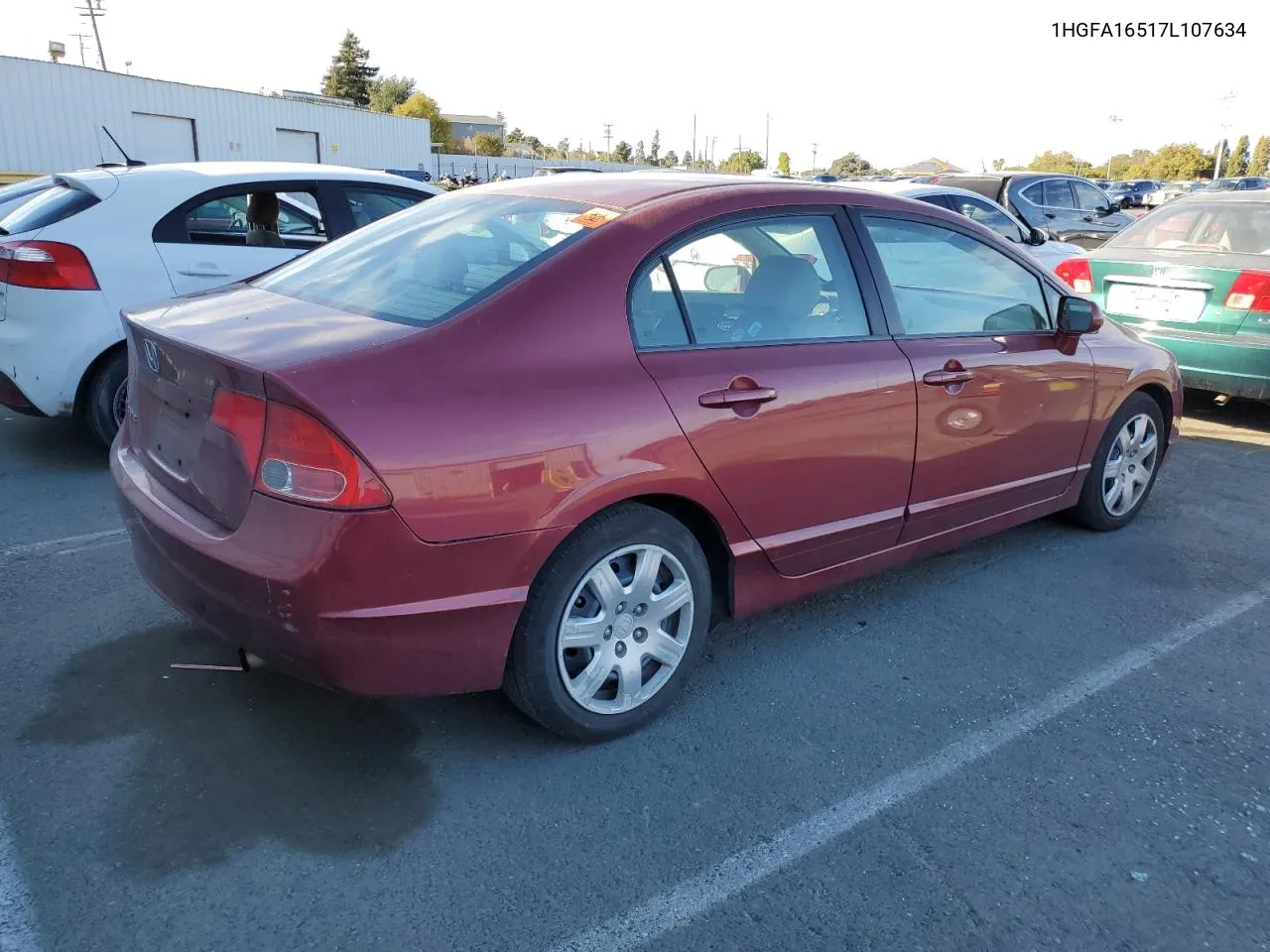 2007 Honda Civic Lx VIN: 1HGFA16517L107634 Lot: 71680324