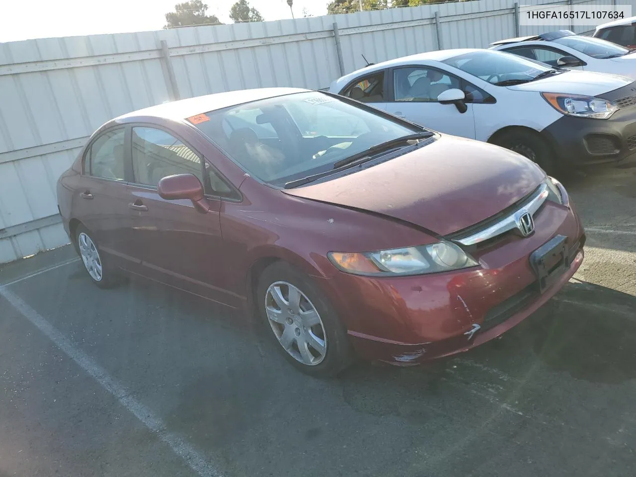 2007 Honda Civic Lx VIN: 1HGFA16517L107634 Lot: 71680324