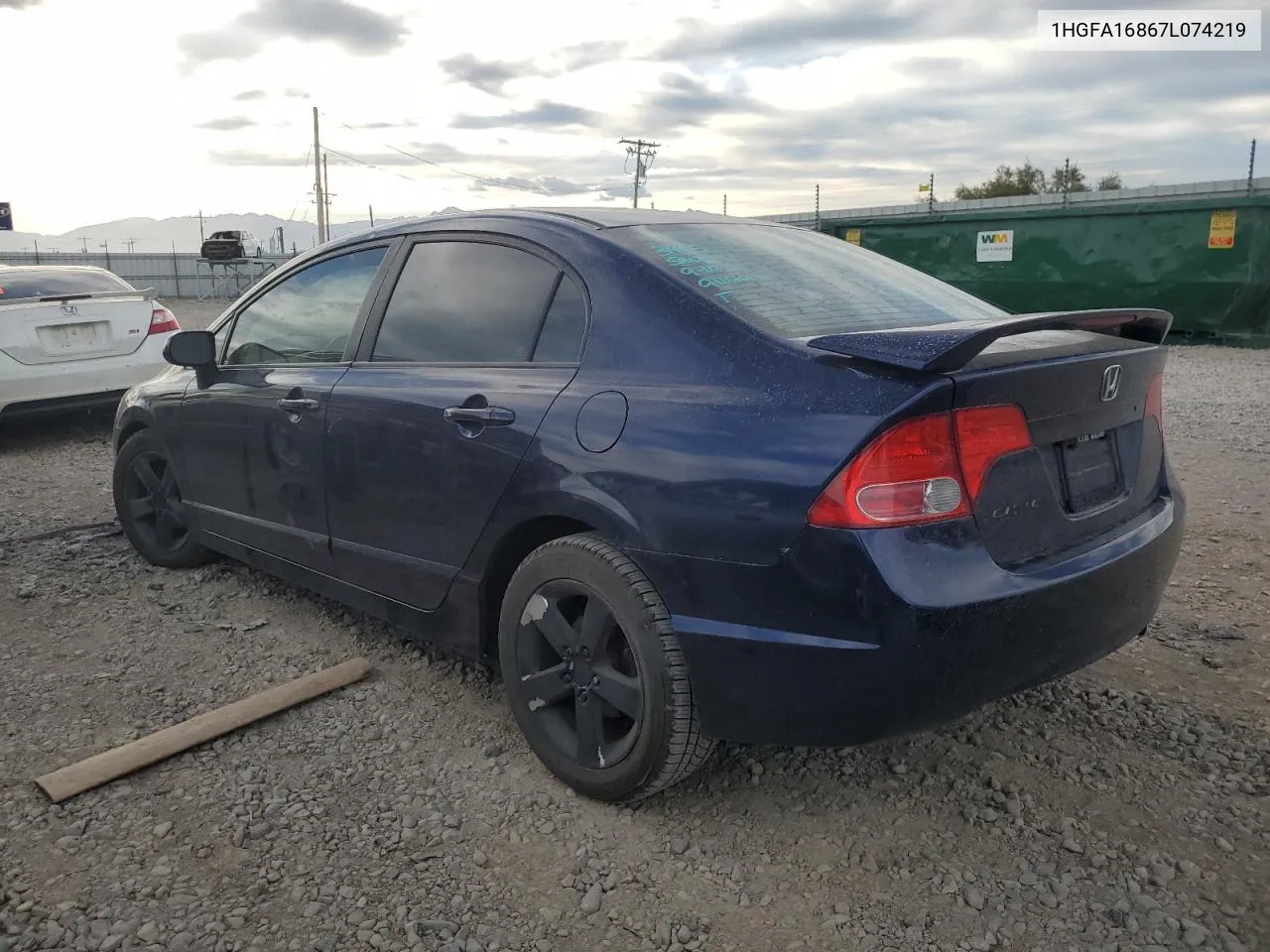 2007 Honda Civic Ex VIN: 1HGFA16867L074219 Lot: 71790314