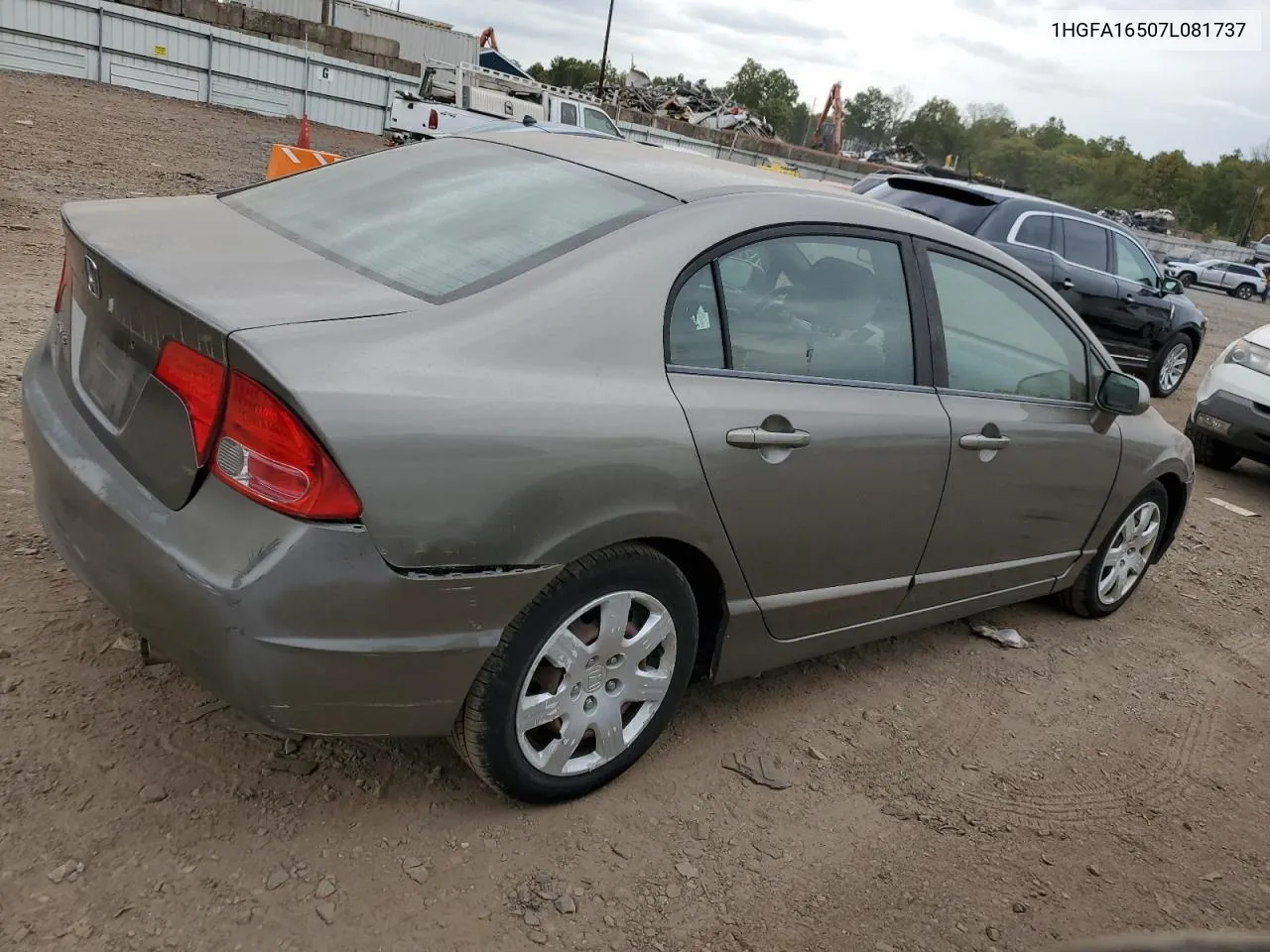 2007 Honda Civic Lx VIN: 1HGFA16507L081737 Lot: 71821514