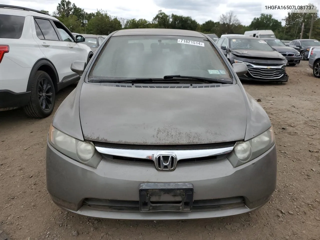 2007 Honda Civic Lx VIN: 1HGFA16507L081737 Lot: 71821514