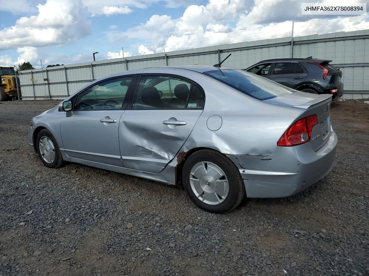 2007 Honda Civic Hybrid VIN: JHMFA362X7S008394 Lot: 71821674