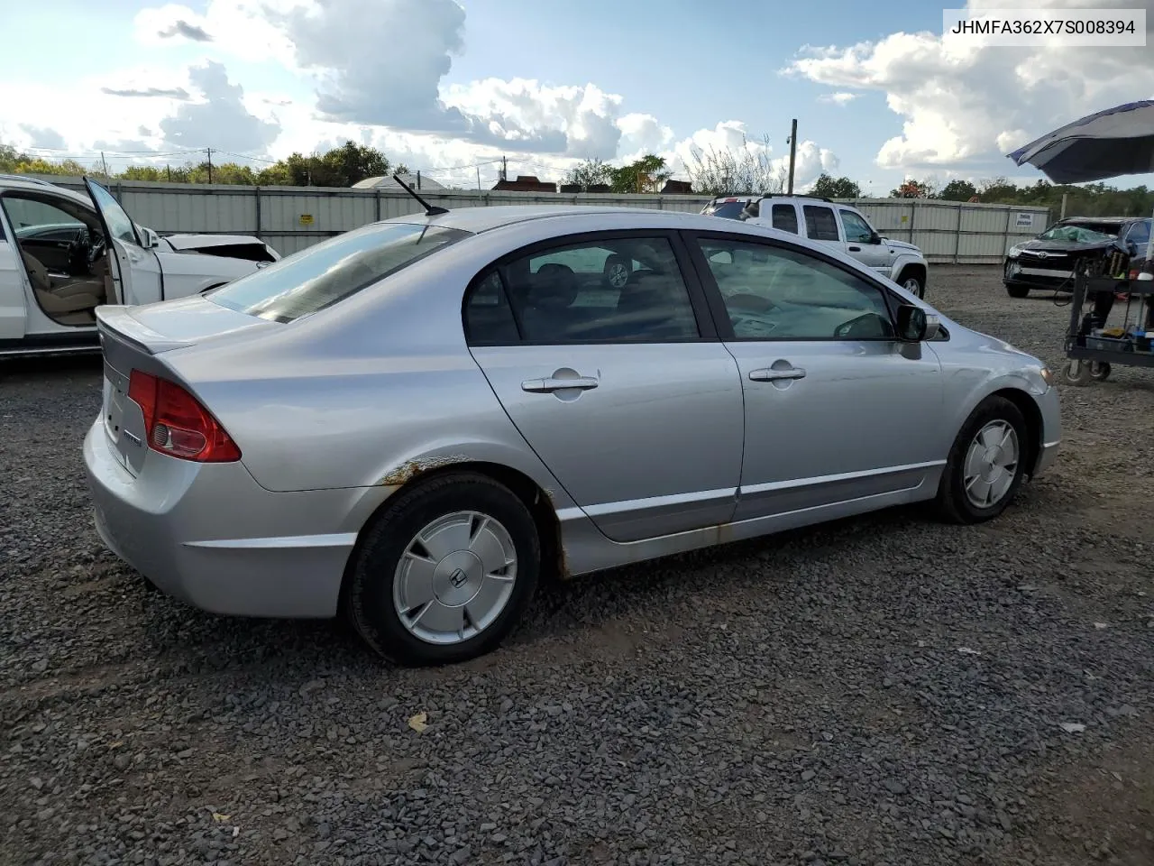 2007 Honda Civic Hybrid VIN: JHMFA362X7S008394 Lot: 71821674