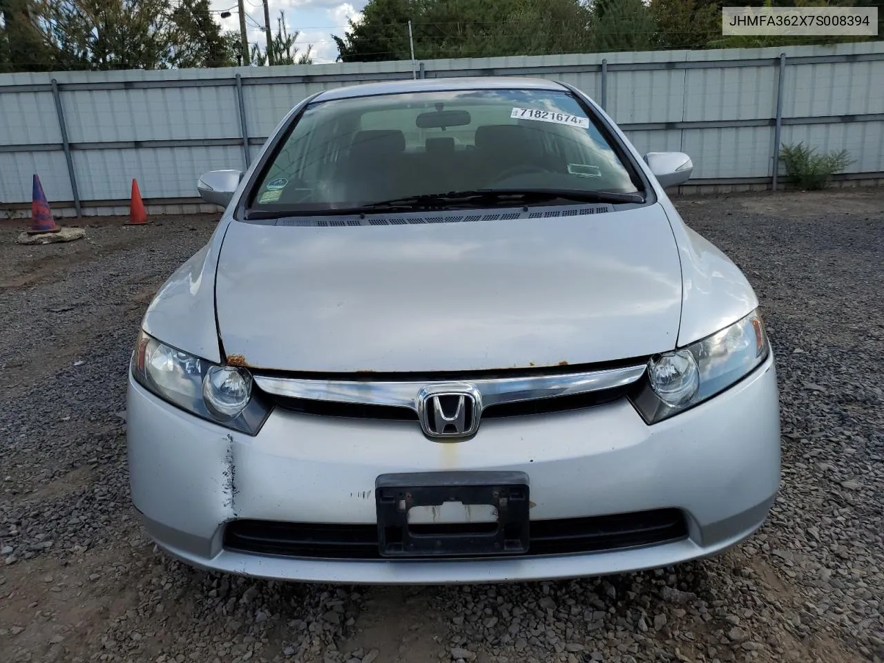 2007 Honda Civic Hybrid VIN: JHMFA362X7S008394 Lot: 71821674