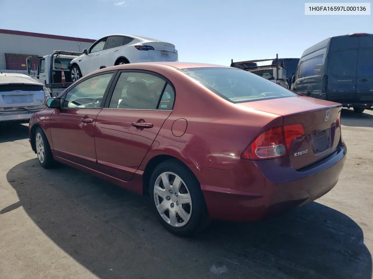 2007 Honda Civic Lx VIN: 1HGFA16597L000136 Lot: 72100524