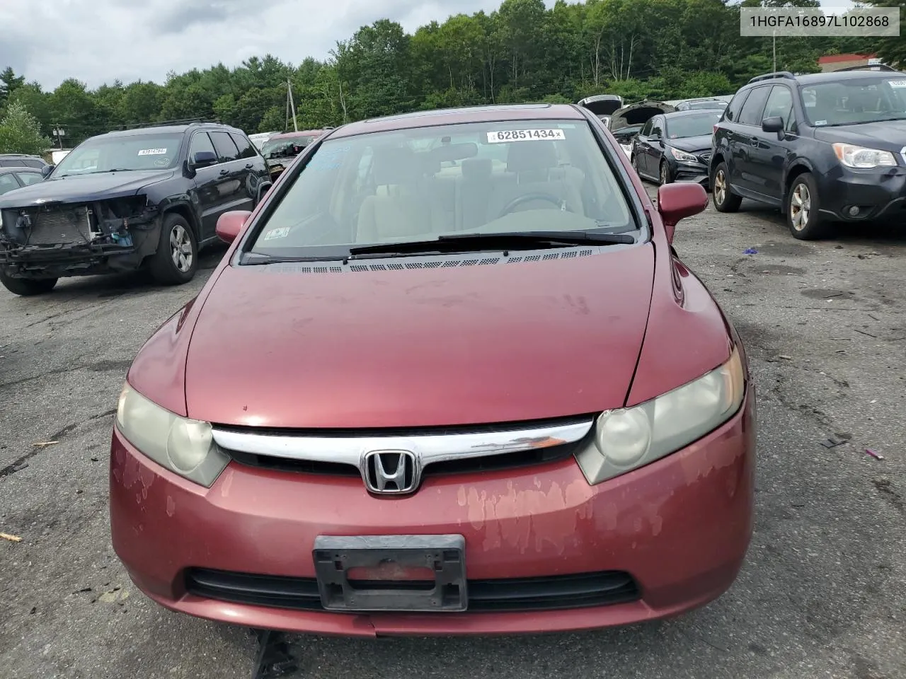 2007 Honda Civic Ex VIN: 1HGFA16897L102868 Lot: 72307464