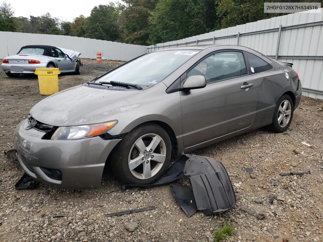 2007 Honda Civic Ex VIN: 2HGFG128X7H534516 Lot: 72886704