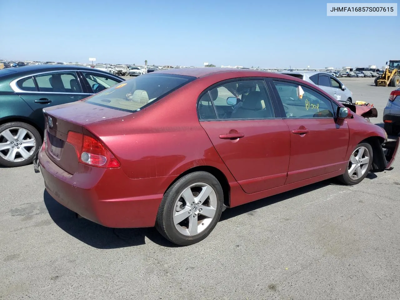 2007 Honda Civic Ex VIN: JHMFA16857S007615 Lot: 73004314