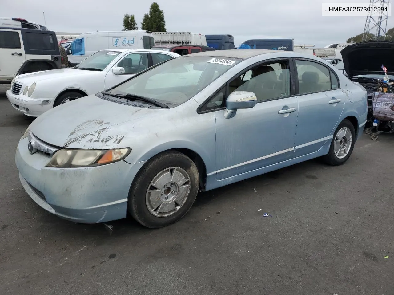 2007 Honda Civic Hybrid VIN: JHMFA36257S012594 Lot: 73054654