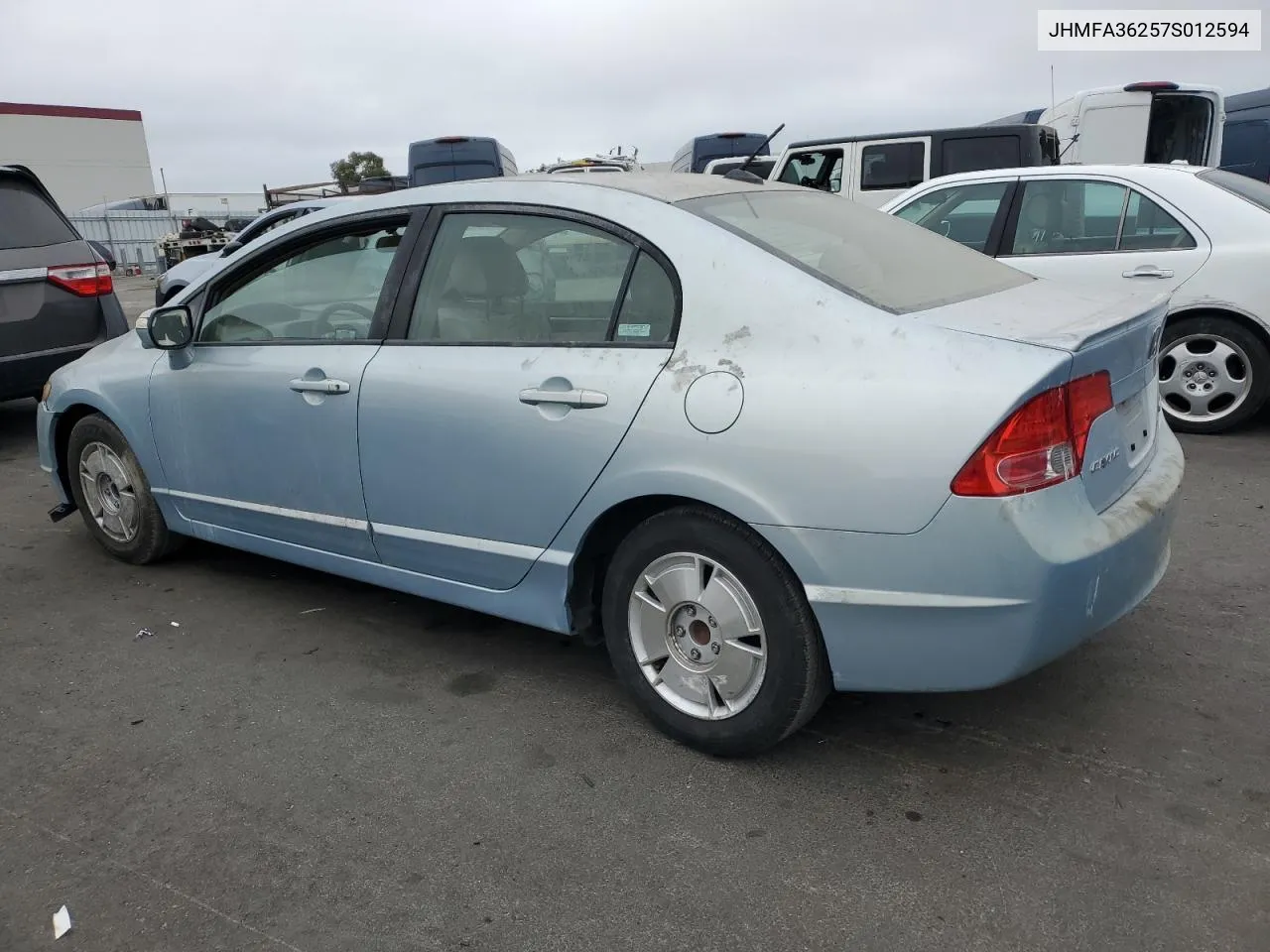 2007 Honda Civic Hybrid VIN: JHMFA36257S012594 Lot: 73054654