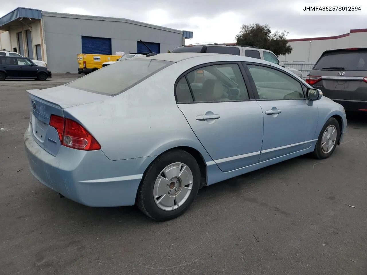 2007 Honda Civic Hybrid VIN: JHMFA36257S012594 Lot: 73054654