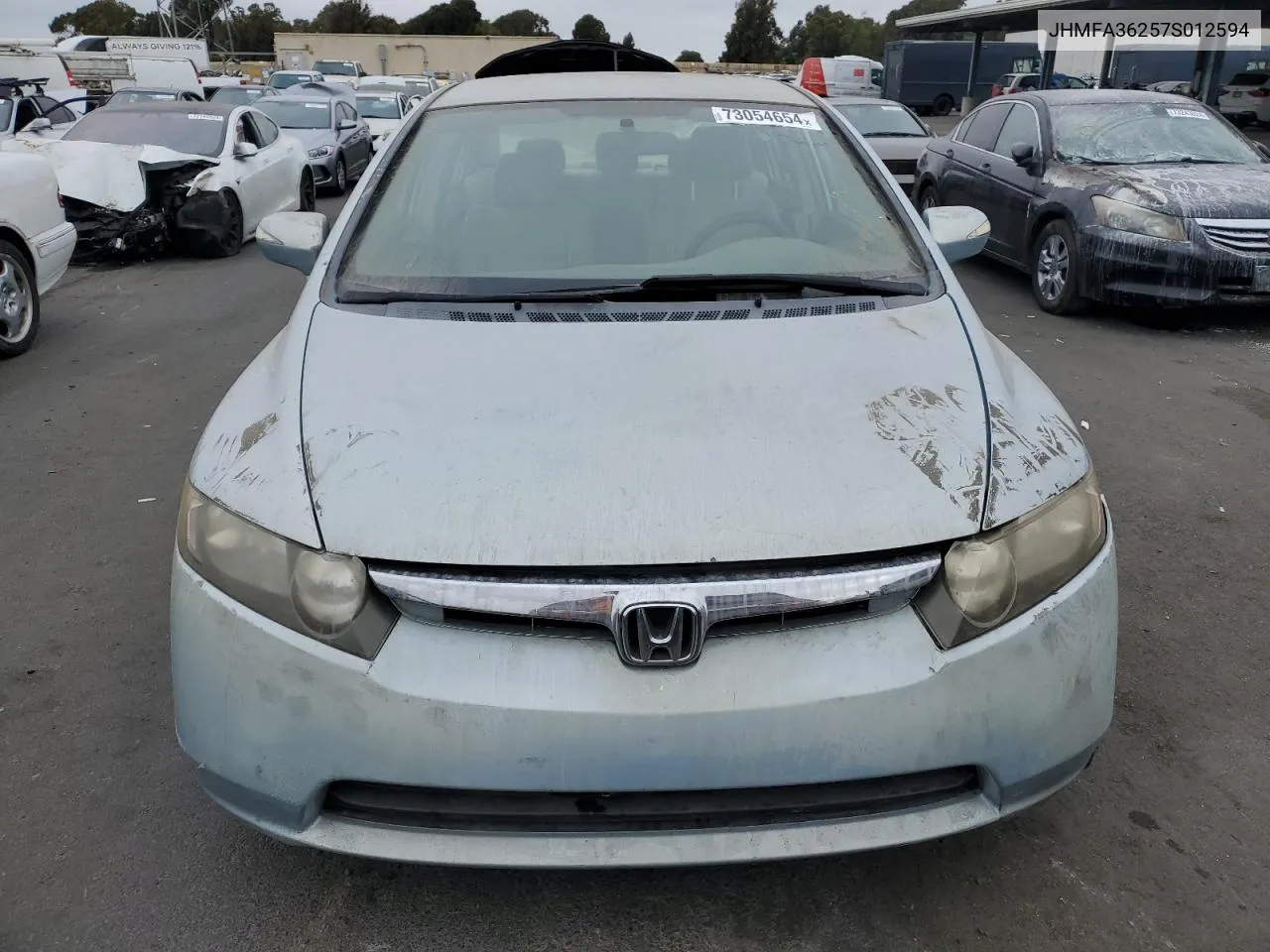 2007 Honda Civic Hybrid VIN: JHMFA36257S012594 Lot: 73054654