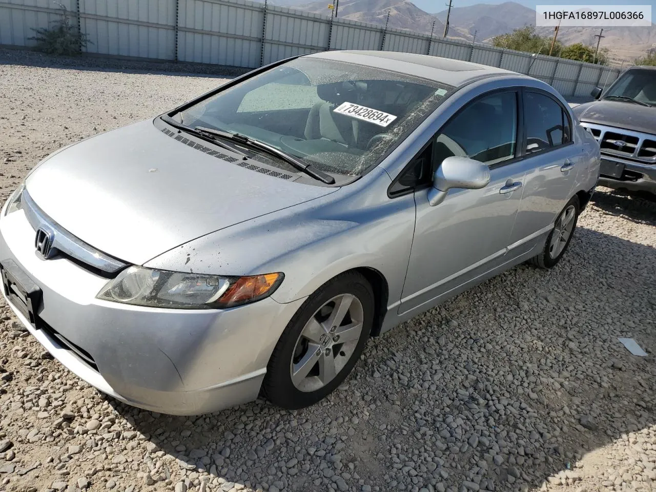 2007 Honda Civic Ex VIN: 1HGFA16897L006366 Lot: 73428694