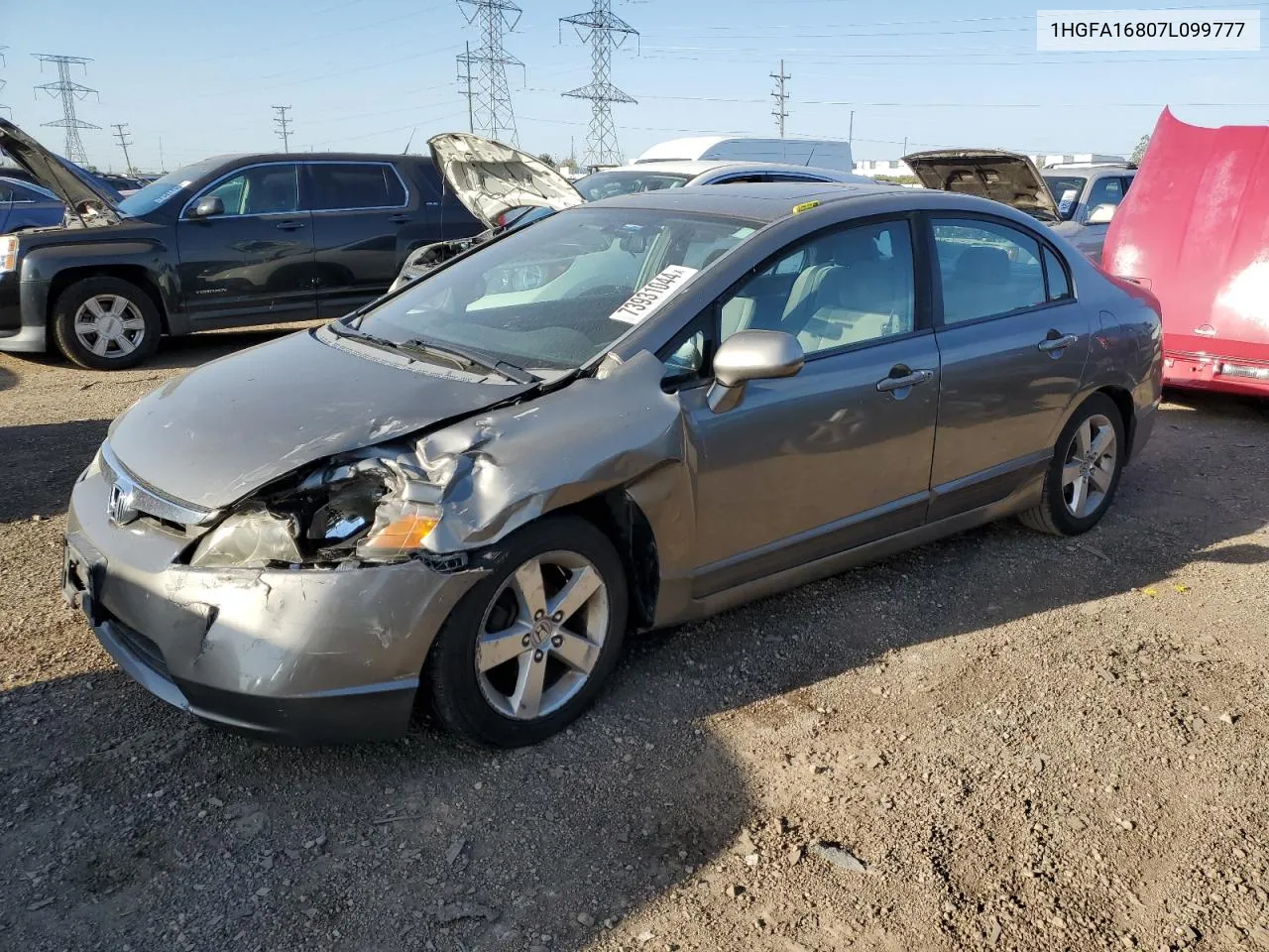 2007 Honda Civic Ex VIN: 1HGFA16807L099777 Lot: 73931044