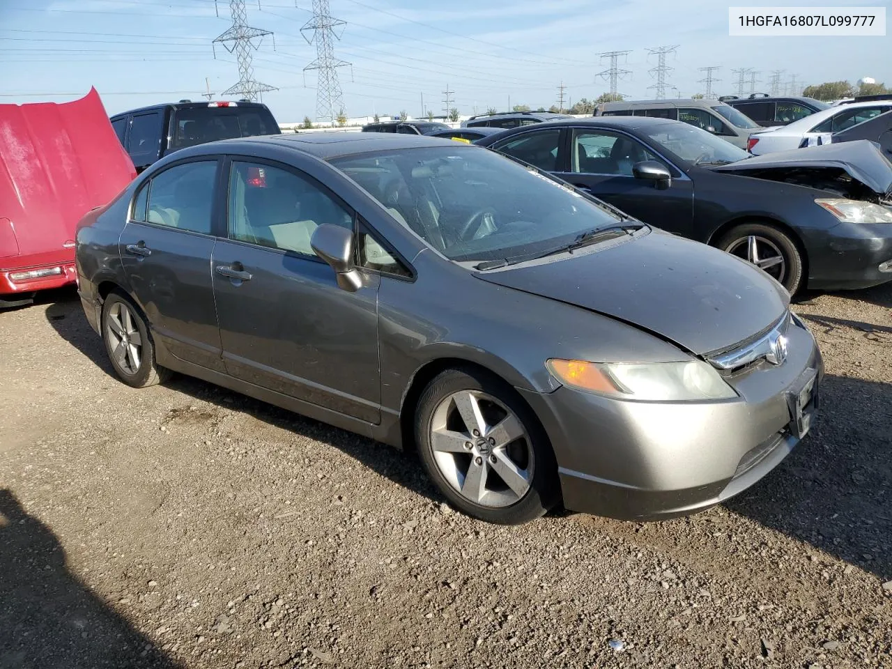 2007 Honda Civic Ex VIN: 1HGFA16807L099777 Lot: 73931044