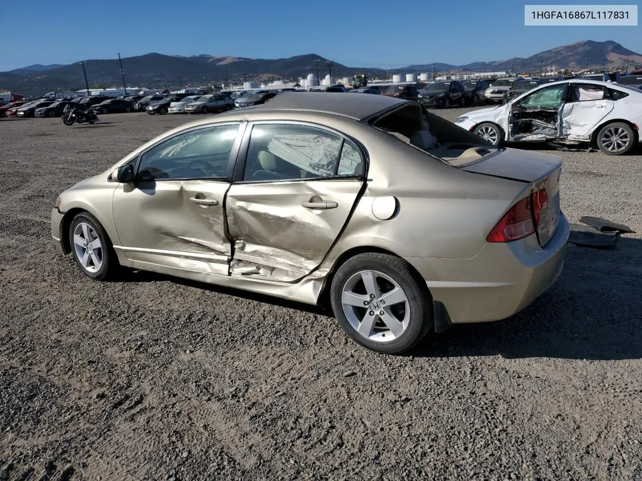 2007 Honda Civic Ex VIN: 1HGFA16867L117831 Lot: 73975264