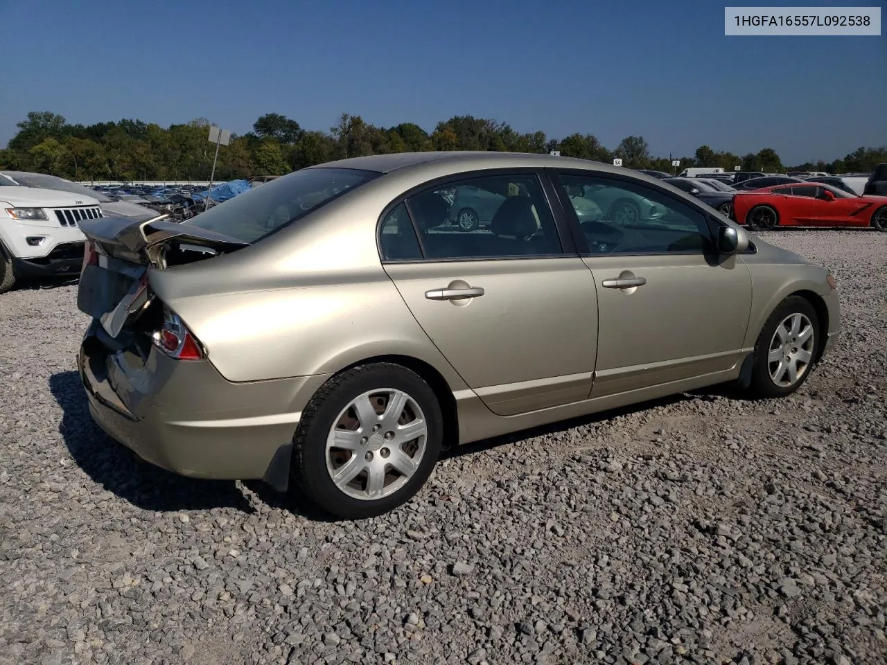 2007 Honda Civic Lx VIN: 1HGFA16557L092538 Lot: 74486574