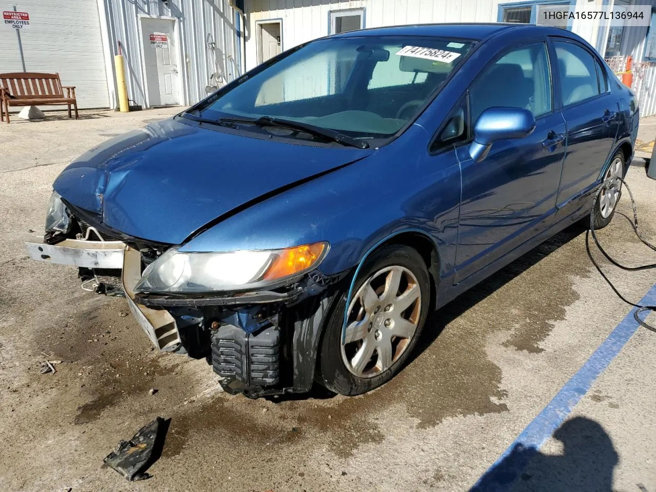 2007 Honda Civic Lx VIN: 1HGFA16577L136944 Lot: 74775824