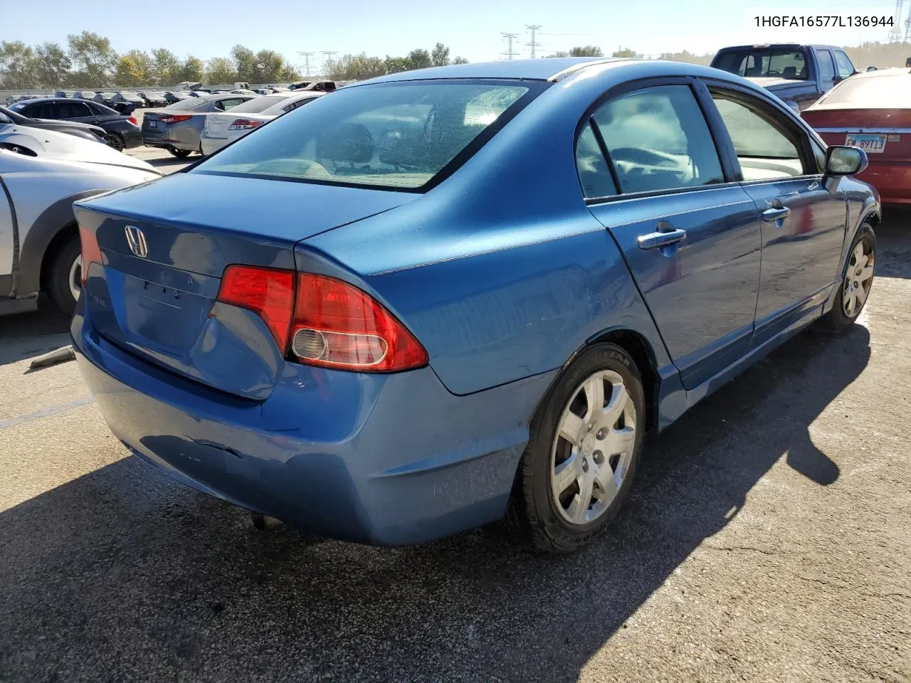 2007 Honda Civic Lx VIN: 1HGFA16577L136944 Lot: 74775824