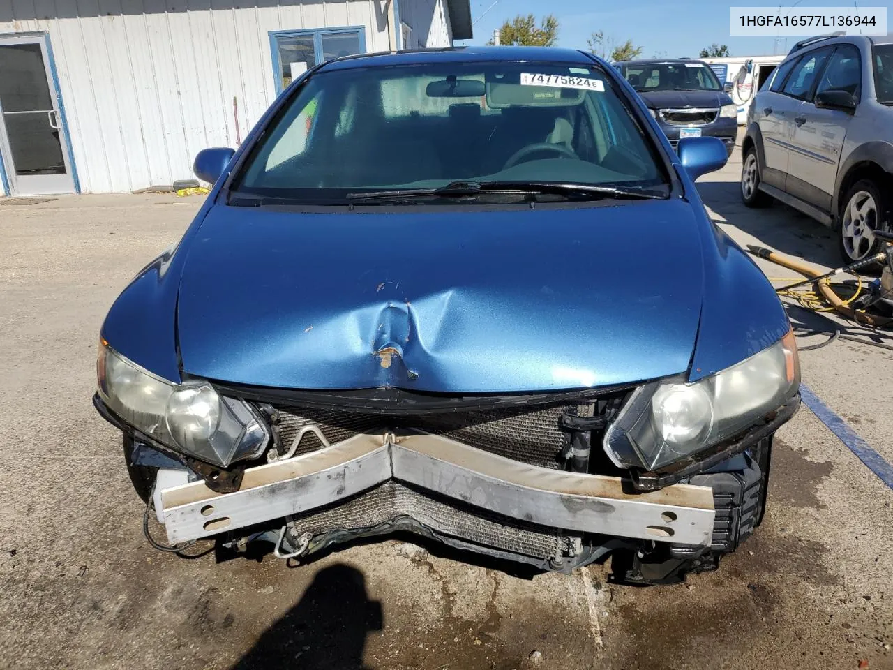 2007 Honda Civic Lx VIN: 1HGFA16577L136944 Lot: 74775824