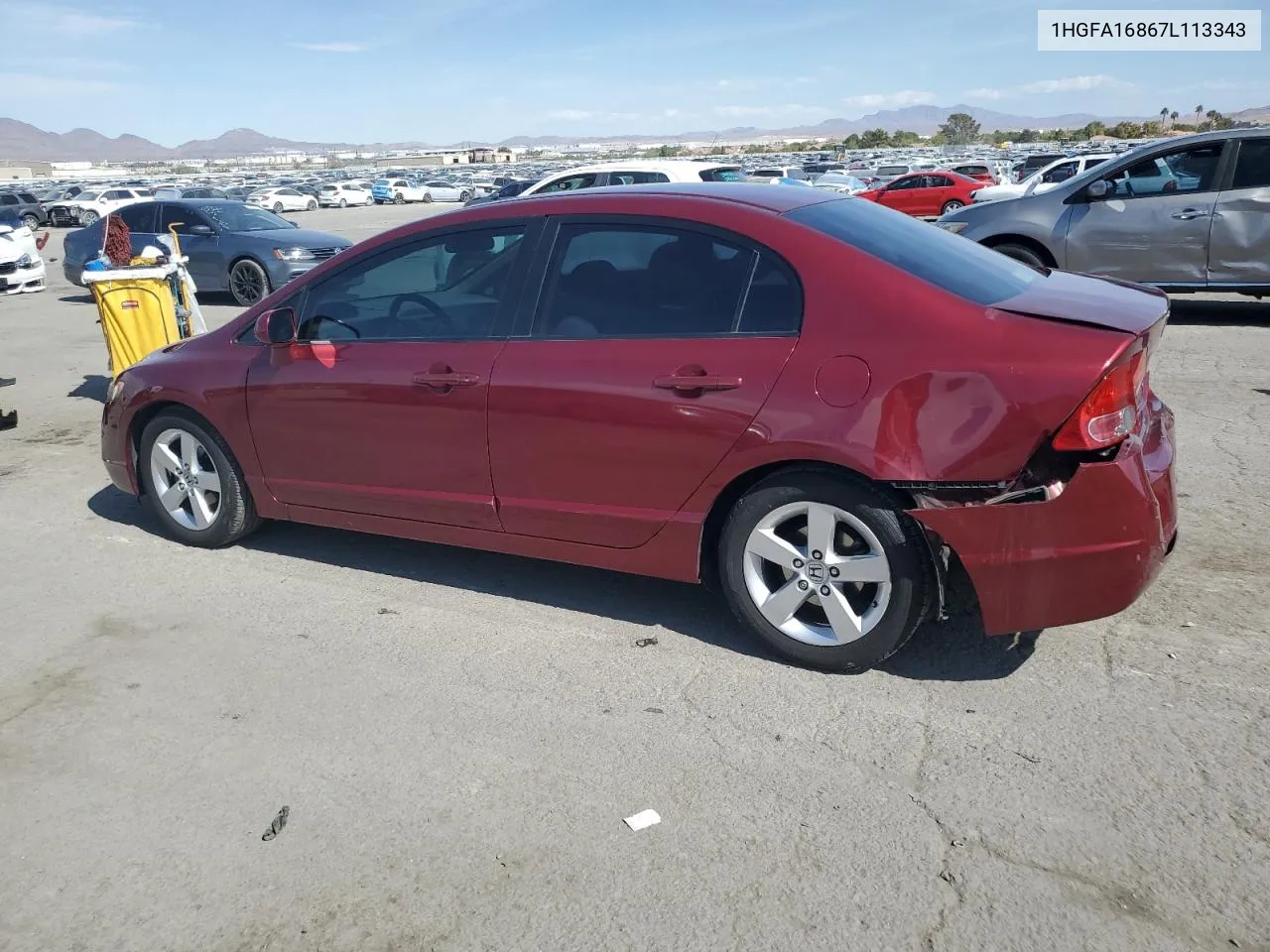 2007 Honda Civic Ex VIN: 1HGFA16867L113343 Lot: 74999104