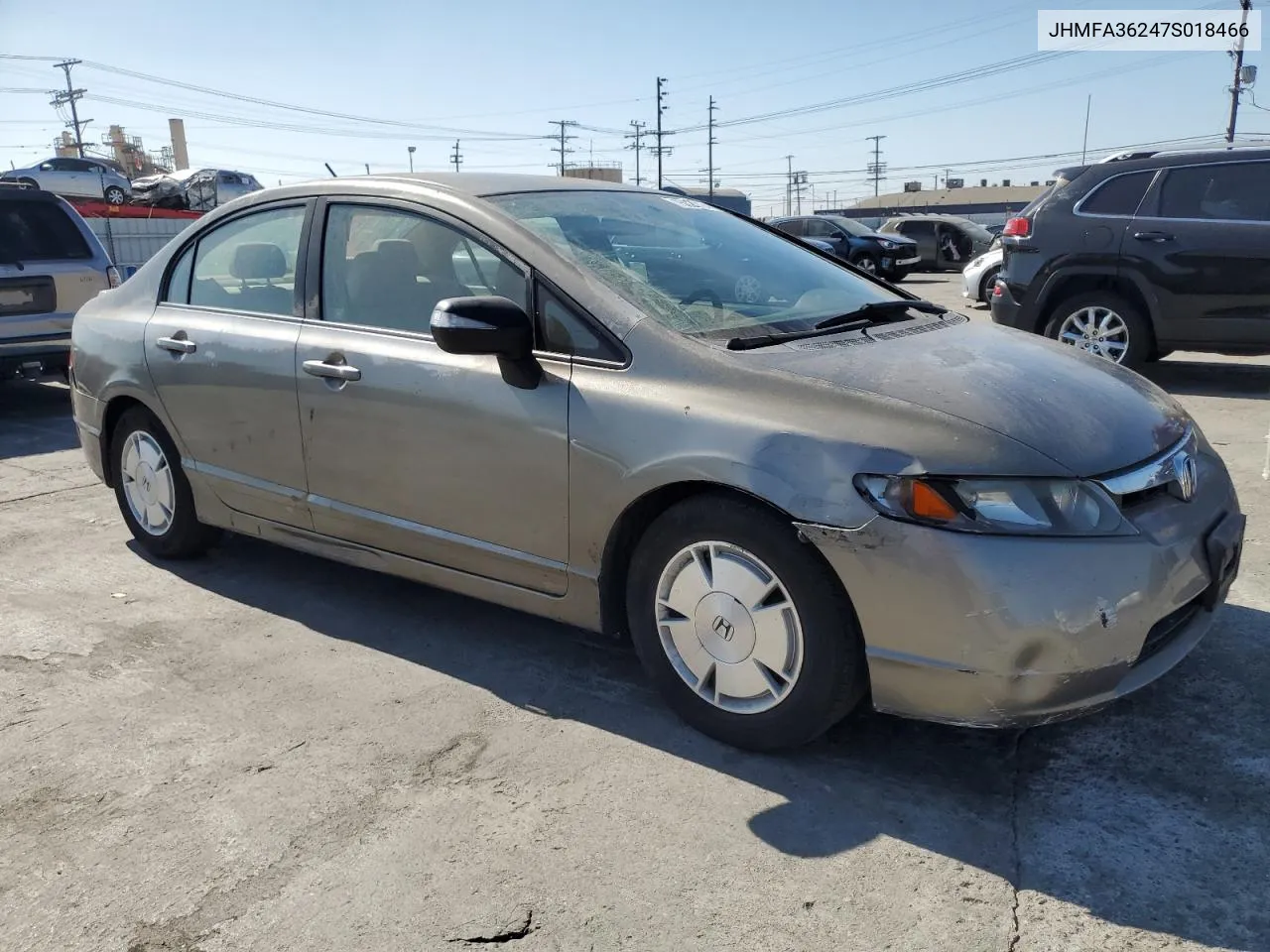 2007 Honda Civic Hybrid VIN: JHMFA36247S018466 Lot: 75020724