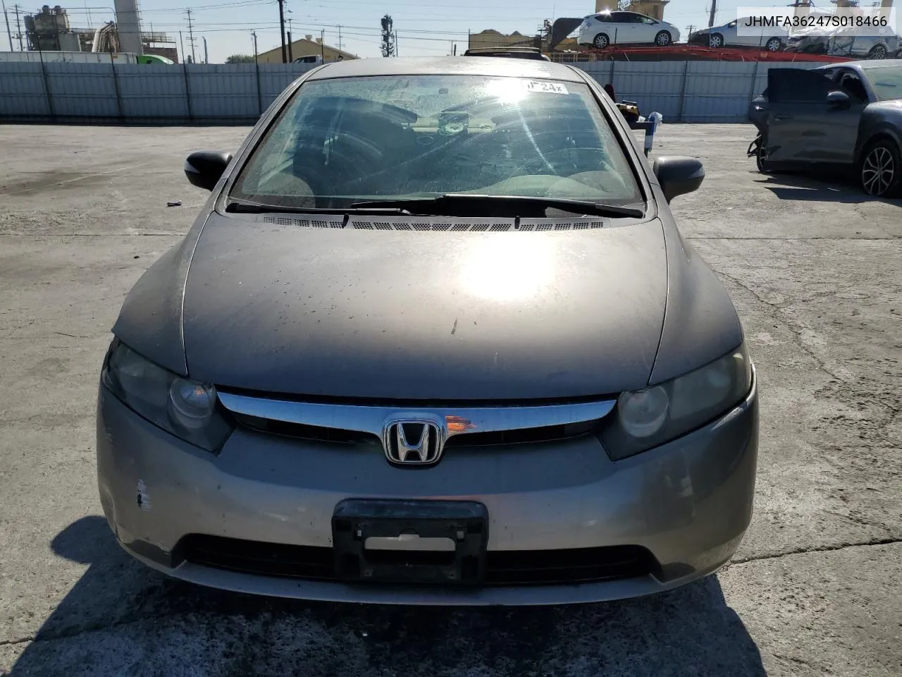 2007 Honda Civic Hybrid VIN: JHMFA36247S018466 Lot: 75020724