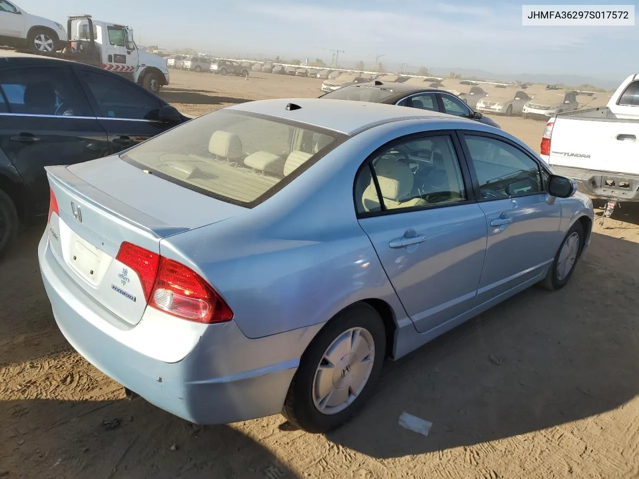 2007 Honda Civic Hybrid VIN: JHMFA36297S017572 Lot: 75299744