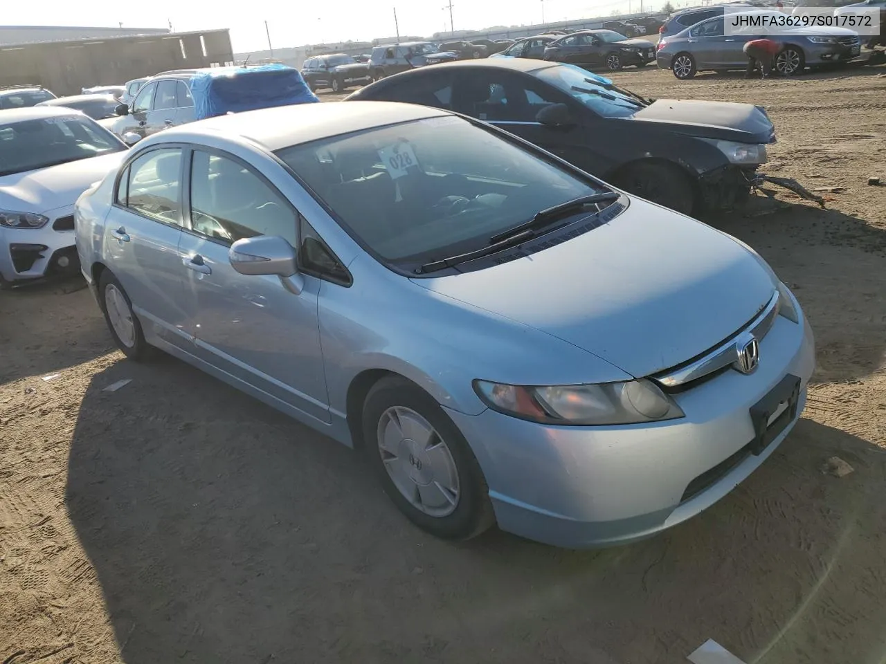 2007 Honda Civic Hybrid VIN: JHMFA36297S017572 Lot: 75299744