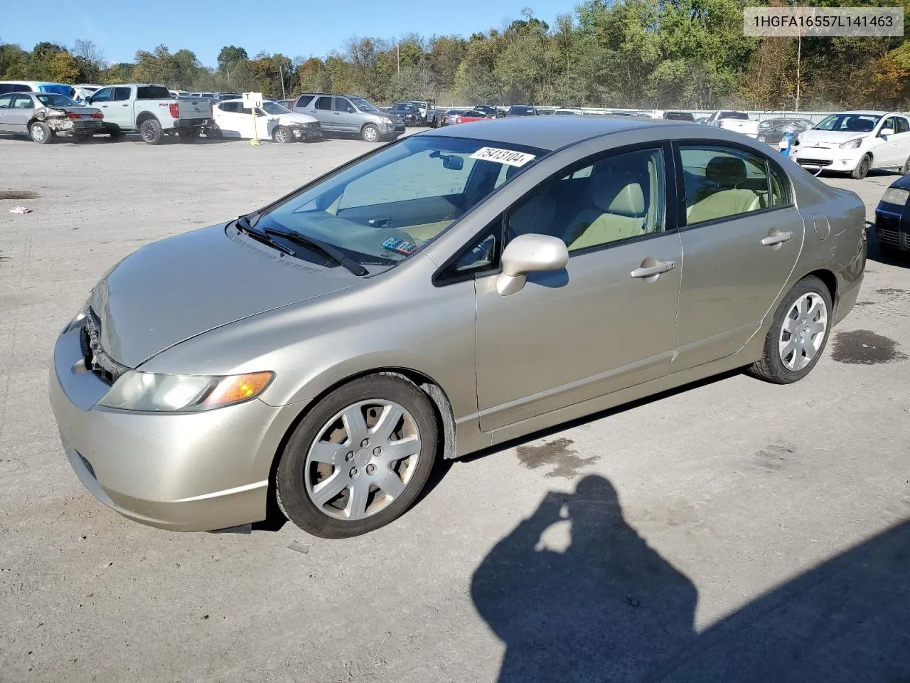 2007 Honda Civic Lx VIN: 1HGFA16557L141463 Lot: 75413104