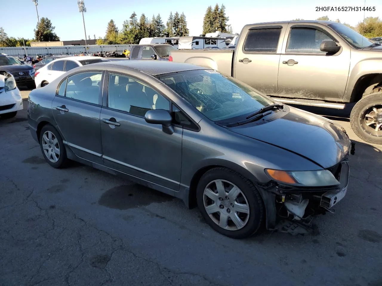 2007 Honda Civic Lx VIN: 2HGFA16527H314465 Lot: 75906214