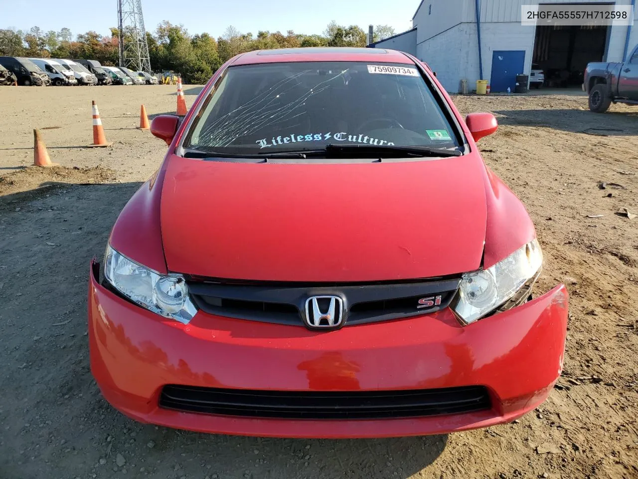 2007 Honda Civic Si VIN: 2HGFA55557H712598 Lot: 75909734