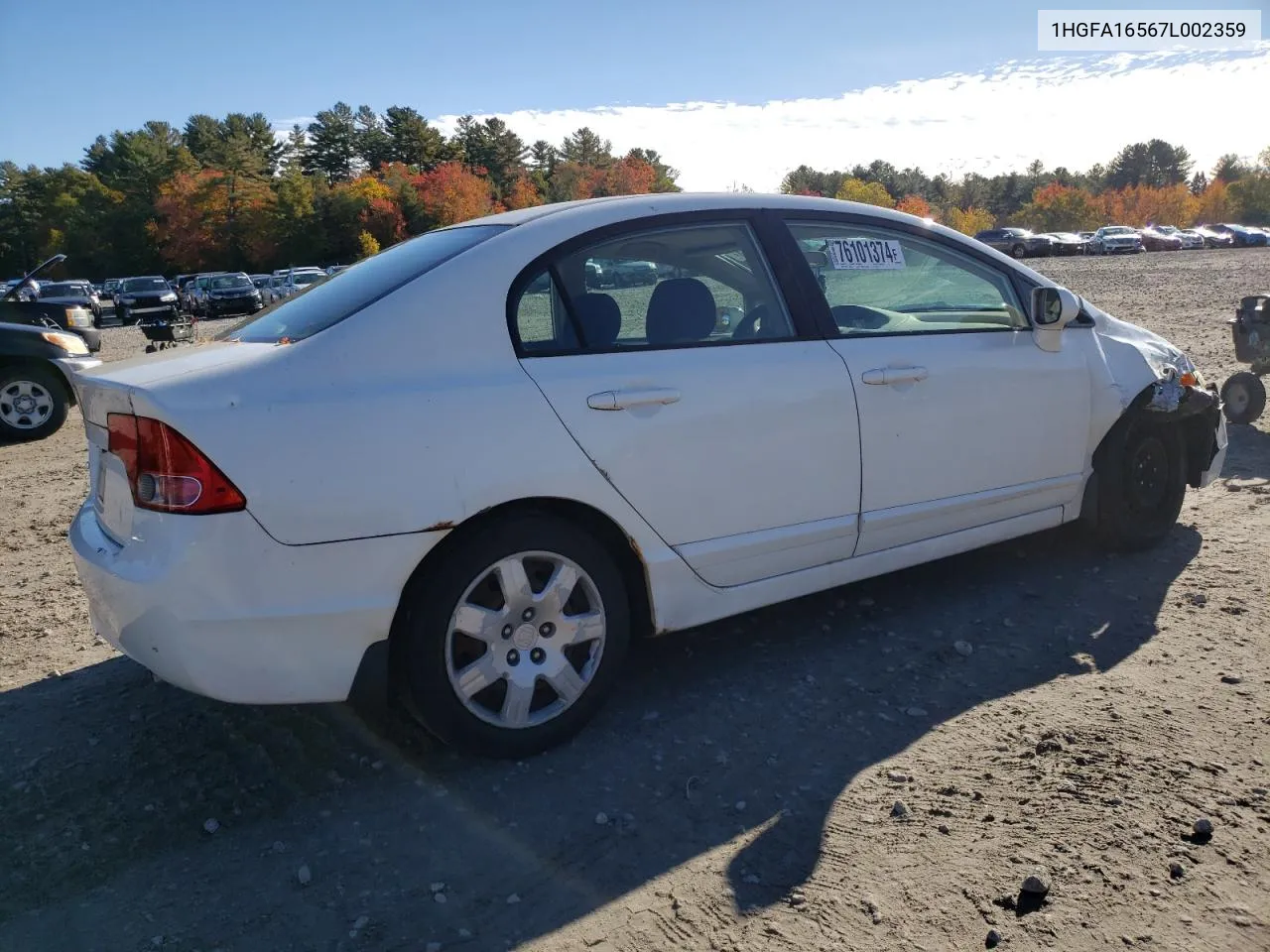 2007 Honda Civic Lx VIN: 1HGFA16567L002359 Lot: 76101374