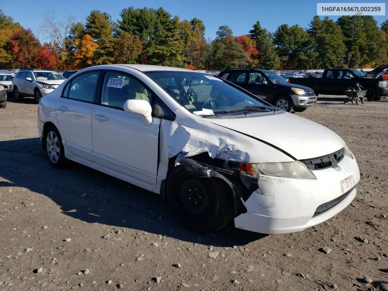 2007 Honda Civic Lx VIN: 1HGFA16567L002359 Lot: 76101374