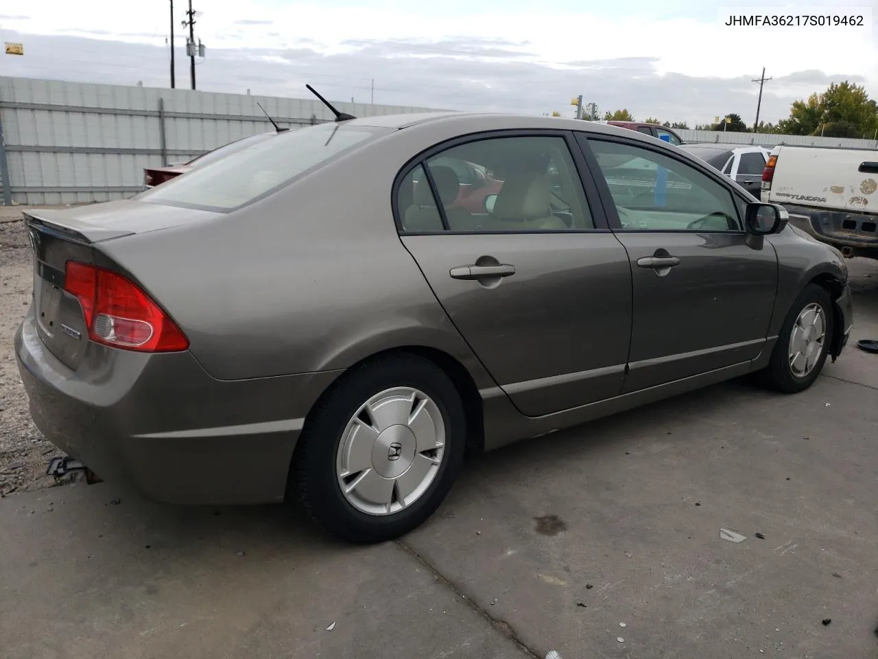 2007 Honda Civic Hybrid VIN: JHMFA36217S019462 Lot: 76634804