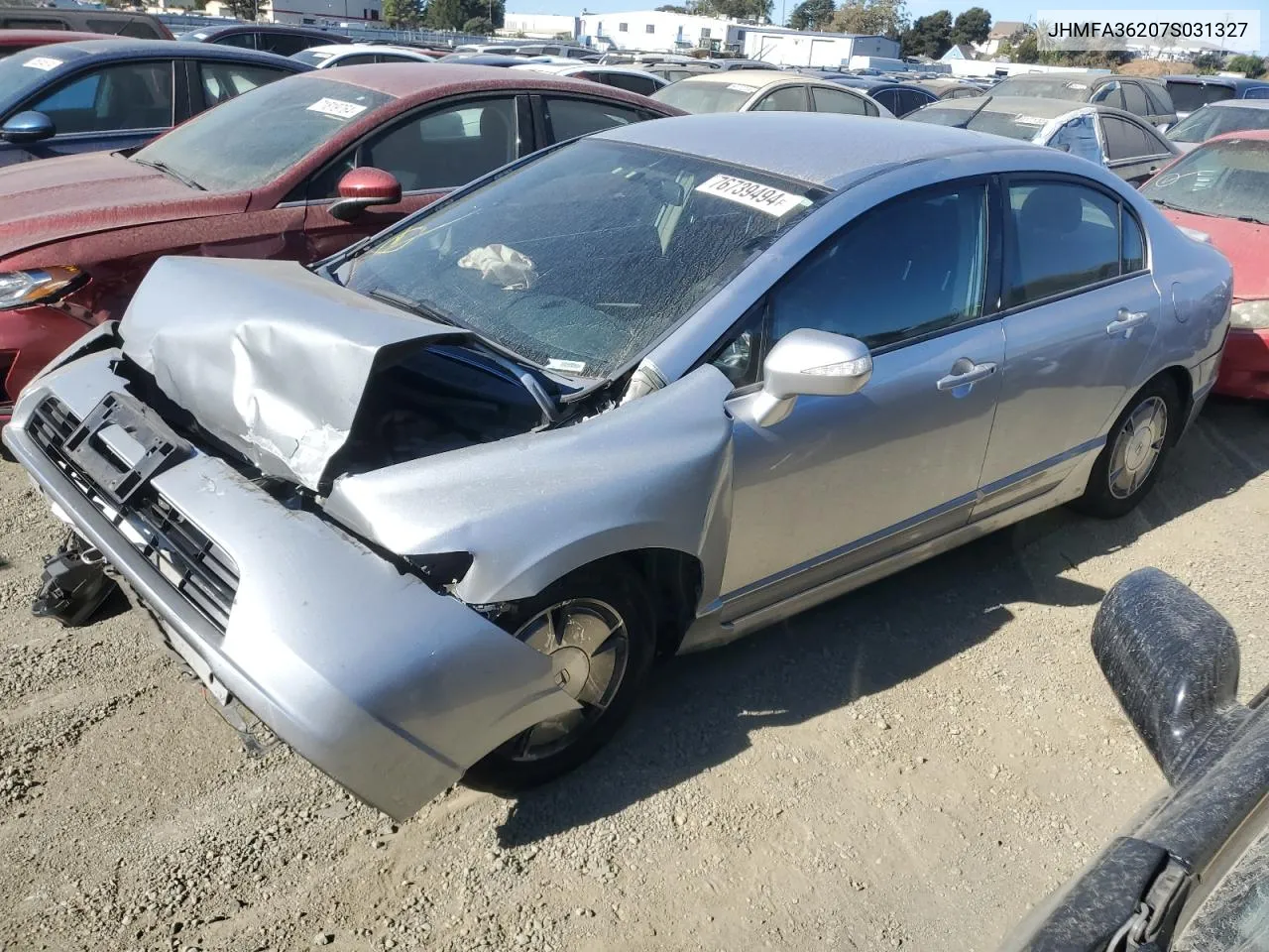 2007 Honda Civic Hybrid VIN: JHMFA36207S031327 Lot: 76739494