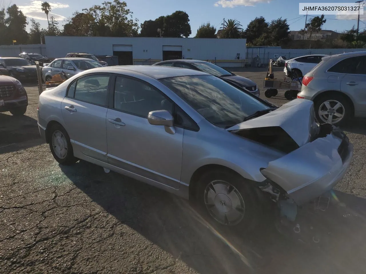 2007 Honda Civic Hybrid VIN: JHMFA36207S031327 Lot: 76739494