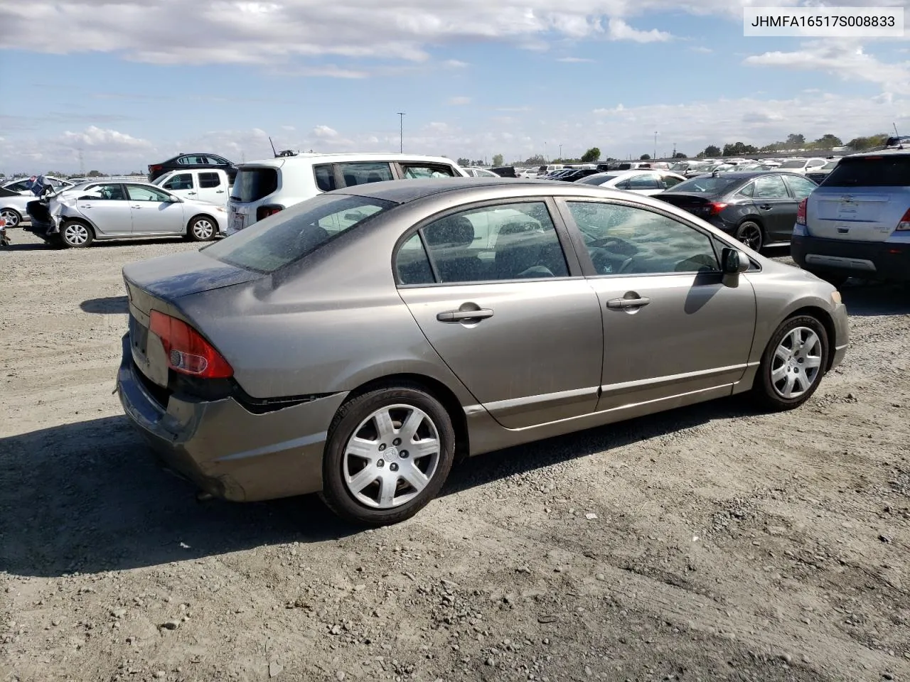 2007 Honda Civic Lx VIN: JHMFA16517S008833 Lot: 76815924