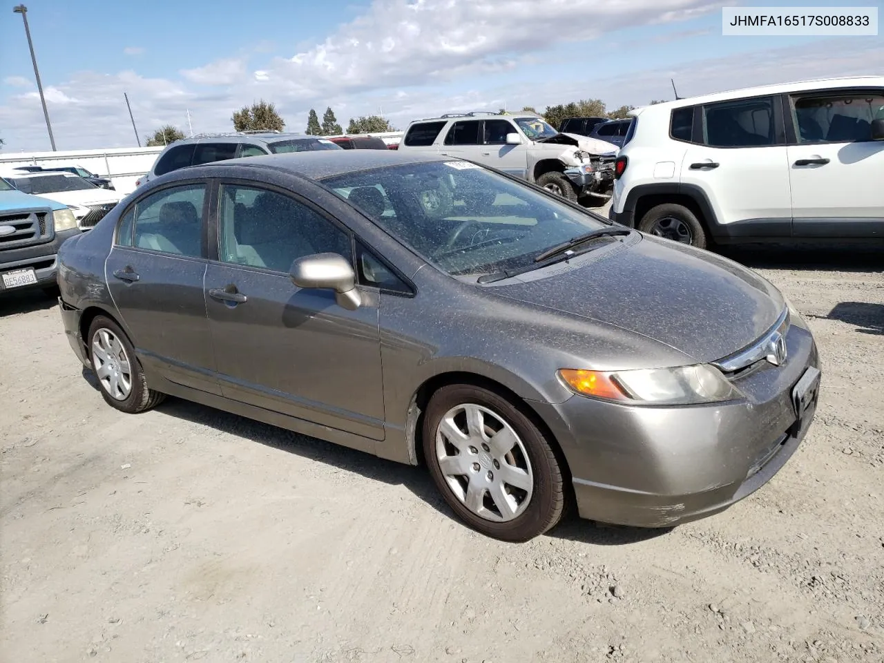 2007 Honda Civic Lx VIN: JHMFA16517S008833 Lot: 76815924