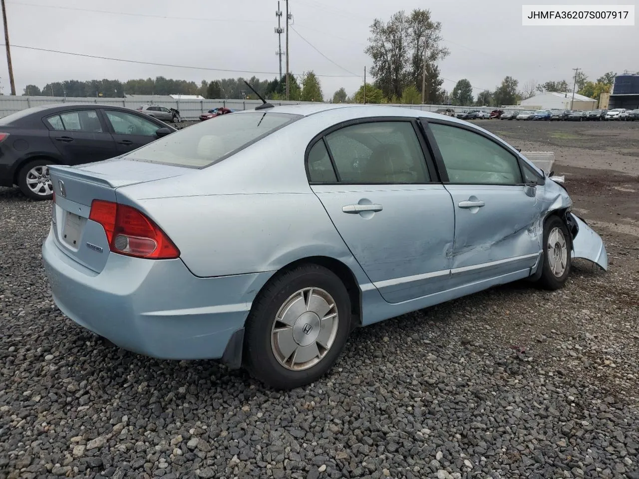 2007 Honda Civic Hybrid VIN: JHMFA36207S007917 Lot: 77272704