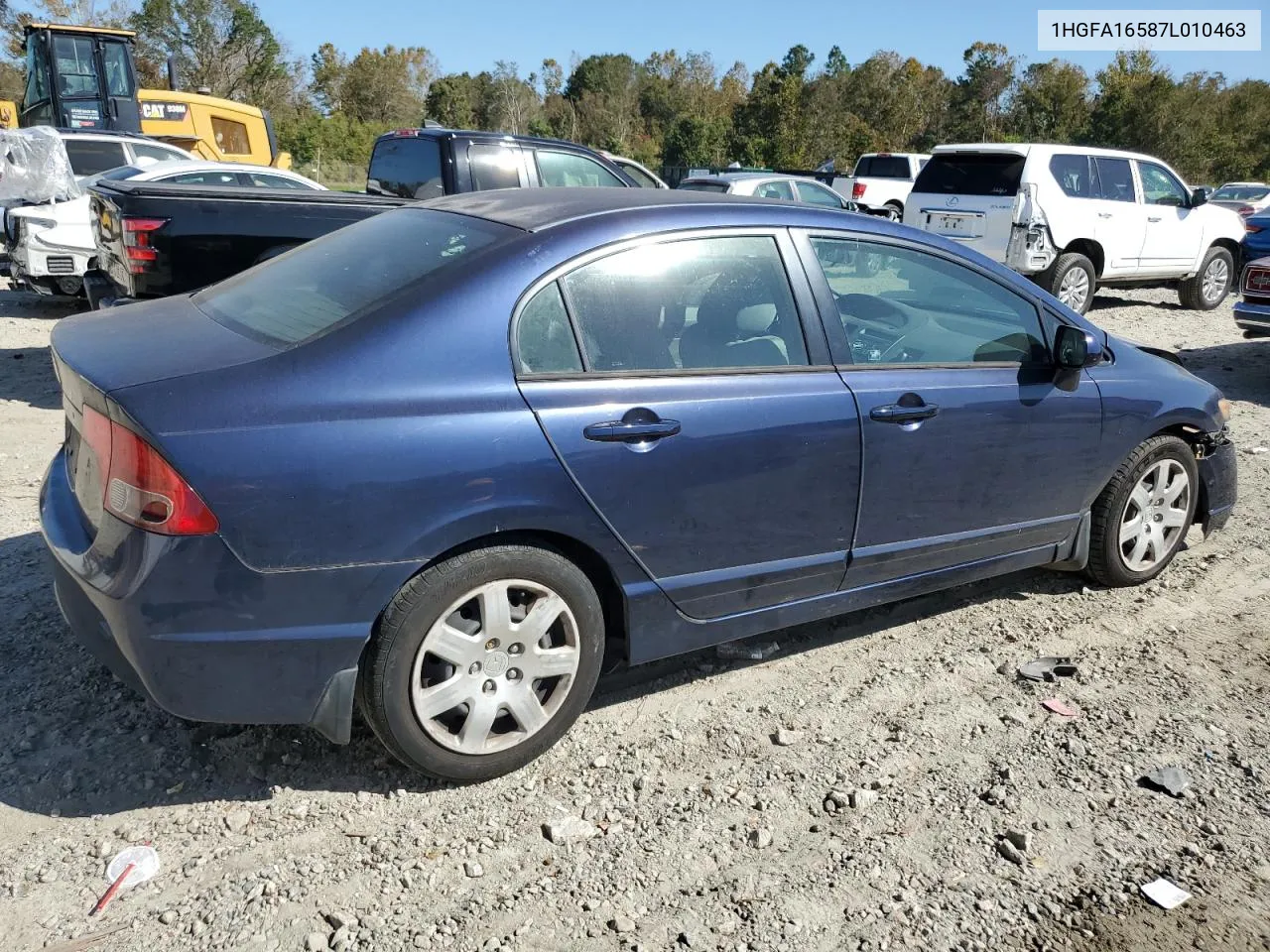 2007 Honda Civic Lx VIN: 1HGFA16587L010463 Lot: 77282244