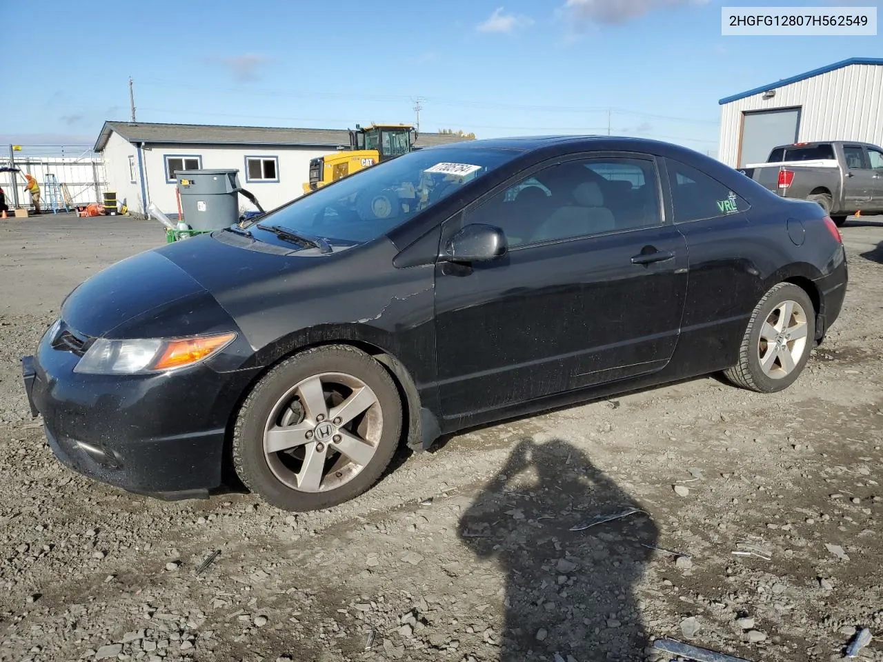 2007 Honda Civic Ex VIN: 2HGFG12807H562549 Lot: 77305764