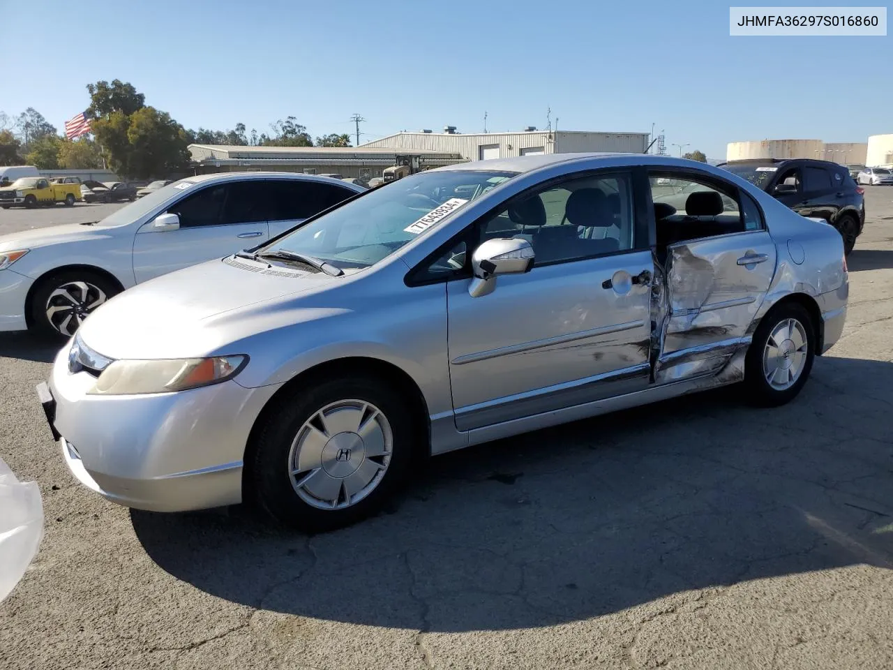 2007 Honda Civic Hybrid VIN: JHMFA36297S016860 Lot: 77643934