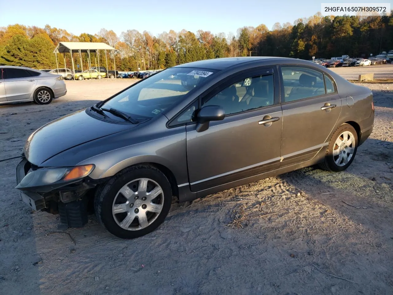 2007 Honda Civic Lx VIN: 2HGFA16507H309572 Lot: 77842094