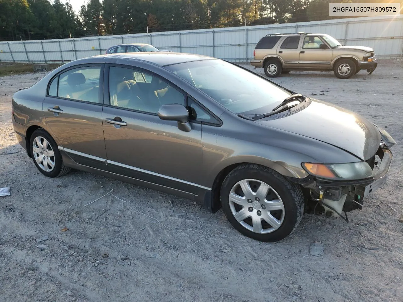 2007 Honda Civic Lx VIN: 2HGFA16507H309572 Lot: 77842094