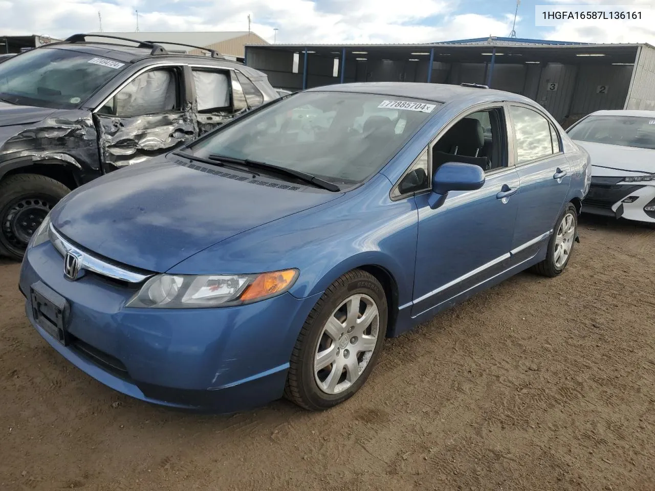 2007 Honda Civic Lx VIN: 1HGFA16587L136161 Lot: 77885704